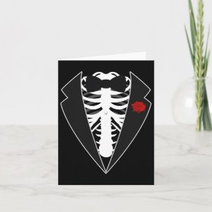 Carte Costume Halloween Squelette Tuxedo