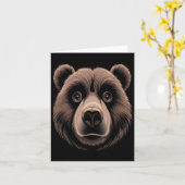 Carte Costume Halloween Visage de l'ours Brown Ours Anim (Fleur jaune)