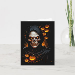 Carte Costume Halloween visage effrayant T-shir