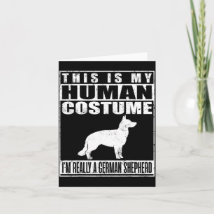 Carte Costume Humain Un Chien Allemand Halloween