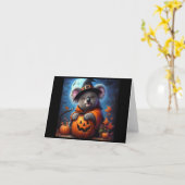 Carte Costume Koala Halloween (Fleur jaune)