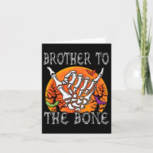 Carte Costume Lune D'Halloween Frone Skeleton Ha (Devant)