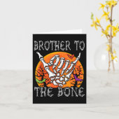 Carte Costume Lune D'Halloween Frone Skeleton Ha (Fleur jaune)