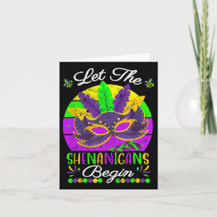 Carte Costume Mardi Gras Laissez Les Shenanigans Commenc