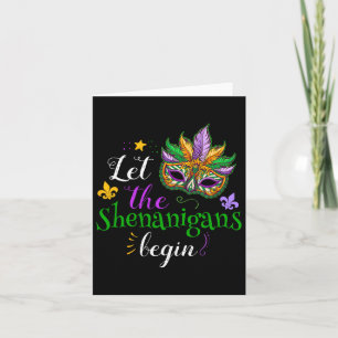Carte Costume Mardi Gras Laissez Les Shenanigans Commenc