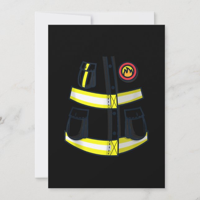 Carte Costume pompier Halloween (Devant)