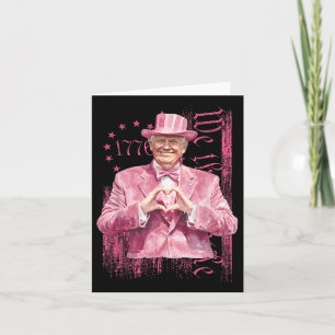 Carte Costume rose en forme de cœur Trump 45 47 Présiden