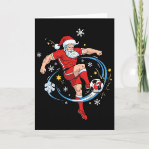 Carte Costume Santa Lunettes Six Sept Joueur de Football
