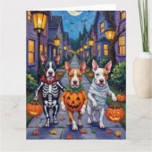 Carte Costumes d'Halloween de Bull Terrier (Devant)