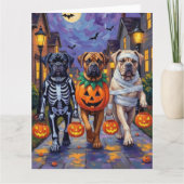 Carte Costumes d'Halloween en bullmastiff (Devant)