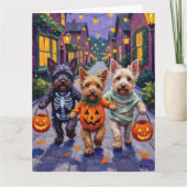 Carte Costumes d'Halloween pour Skye Terrier en tournée (Devant)