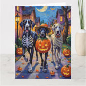 Carte Costumes d'Halloween superbes à la queue ou au tra (Devant)