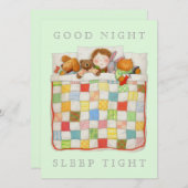 CARTE COSY 5.5x7.5 Carte à plat vide - Vert (Devant / Derrière)