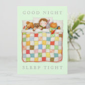 CARTE COSY 5.5x7.5 Carte à plat vide - Vert (Debout devant)