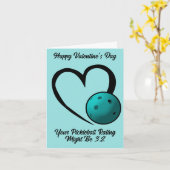 Carte Côte de Pickleball Saint-Valentin Cœur Bleu Pickle (Fleur jaune)