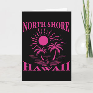 Carte Côte Nord d'Oahu Hawaï Souvenir Surf Hawaïen