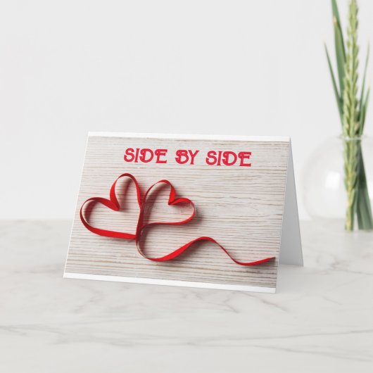 CARTE CÔTÉ PAR CÔTÉ POUR L'ÉTERNITÉ-NOTRE "ANNIVERSAIRE" (Devant)