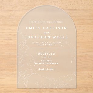 Carte Côtière de Cape Cod Invitation de Mariage en