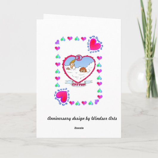 Carte Coton 2e anniversaire (Dos)