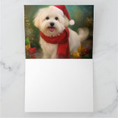 Carte Coton De Tulear Chien dans la neige Noël (Intérieur)