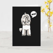 Carte Coton de Tulear Chien têtu drôle (Fleur jaune)