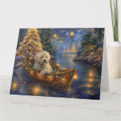 Carte Coton De Tulear Noël Festive Voyage (Devant)