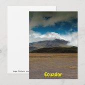 Carte Cotopaxi, Équateur (Devant / Derrière)