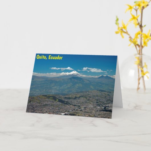 Carte Cotopaxi & Quito (Fleur jaune)