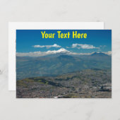 Carte Cotopaxi & Quito personnalisable (Devant / Derrière)