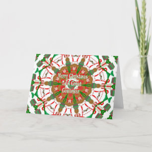 Carte Cotravailleur de Noël