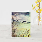 Carte Cottage à la campagne (Fleur jaune)