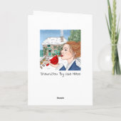 Carte Cottage anglais et Cardinal Jour d'hiver vierge (Dos)