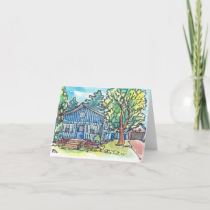 Carte Cottage bleu