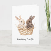 Carte Cottage Bunnies in a Basket Love (Devant)
