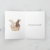 Carte Cottage Bunnies in a Basket Love (Intérieur)