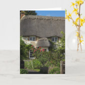 Carte Cottage couvert de chaume (Fleur jaune)
