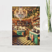 Carte Cottage Kitsch Vacances Rétro Noël (Devant)