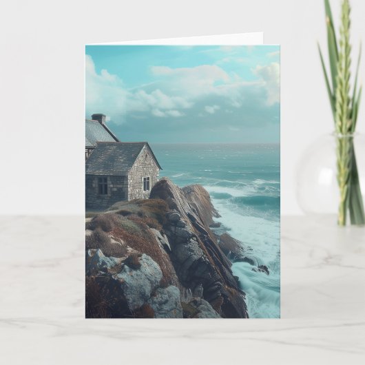 Carte Cottage médiéval sur une falaise (Devant)