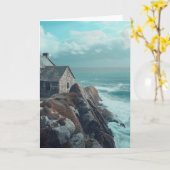 Carte Cottage médiéval sur une falaise (Fleur jaune)