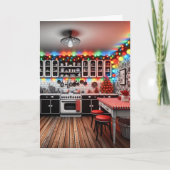 Carte Cottage rétro Kitsch cuisine Noël (Devant)