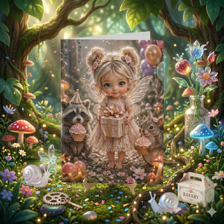 Carte Cottagecore Fée Fille | Coloriez Mon Anniversaire