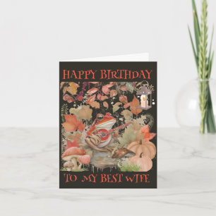 Carte Cottagecore Grenouille Anniversaire Chanson Joyeus