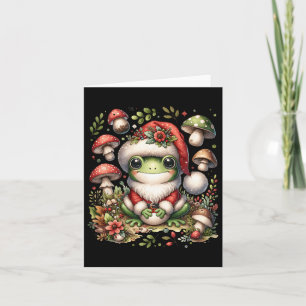Carte Cottagecore Grenouille esthétique Champignons de N