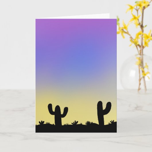 Carte Cotton Candy Desert (Fleur jaune)