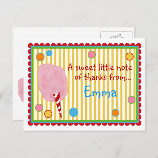 Carte Cotton Candy Post (Devant / Derrière)