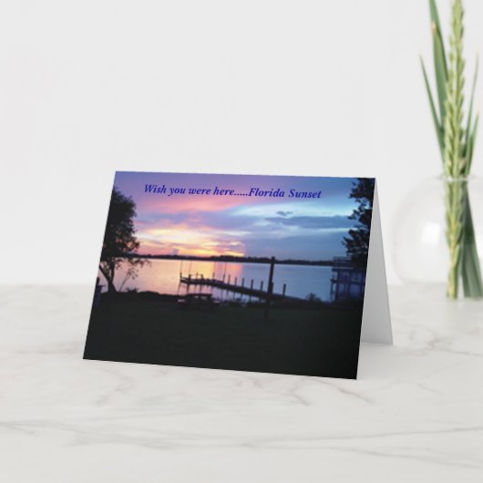 Carte Couché de soleil de Floride (Devant)