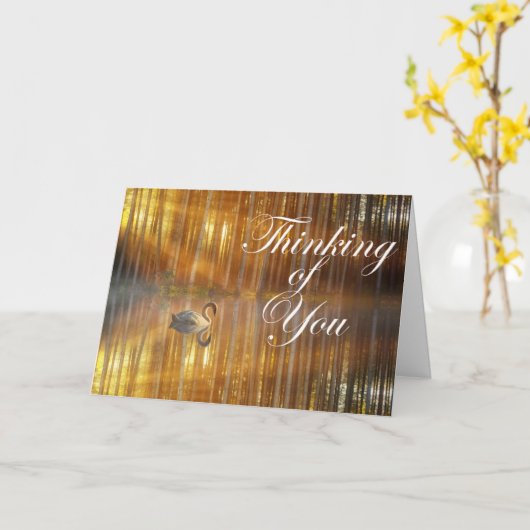 Carte Coucher de soleil (Fleur jaune)