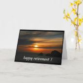 Carte coucher de soleil à la retraite (Fleur jaune)