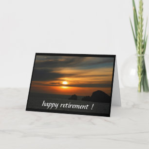Carte coucher de soleil à la retraite