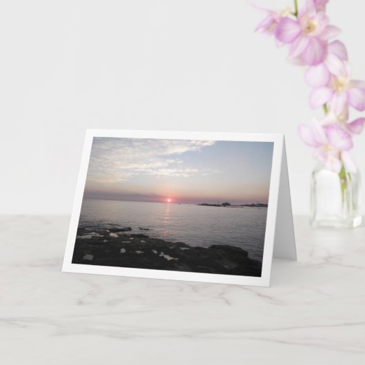 Carte Coucher de soleil à Paphos, Chypre (Orchidée)